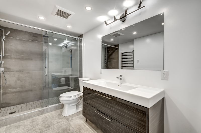 Contemporary Bathroom with Industrial Fixtures