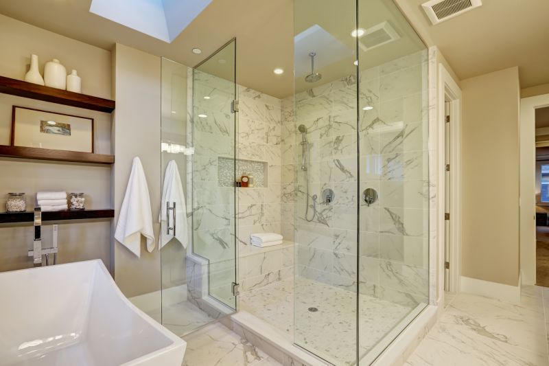 Corner Shower with Storage